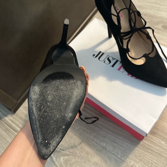 JustFab Lace Up Heels - Picture 3 of 5